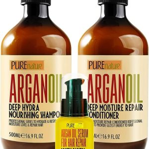 Advanced Hair Repair Shampoo and Conditioner Set with Argan Oil