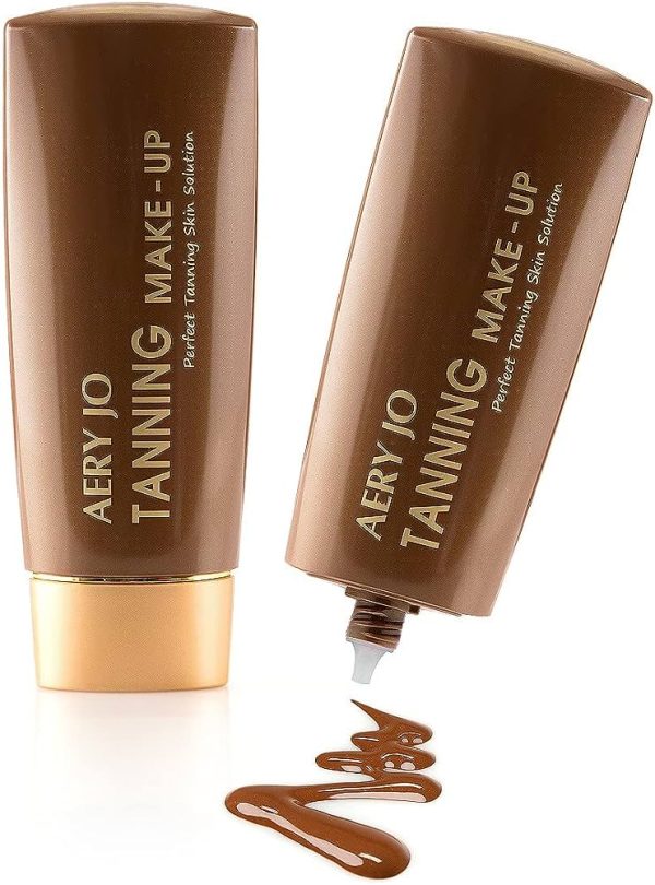 Aery Jo Instant Tanning Makeup for Latin Dancer - #3 Garnet Stone 110g | Quick-Dry & Streak-Free Glow