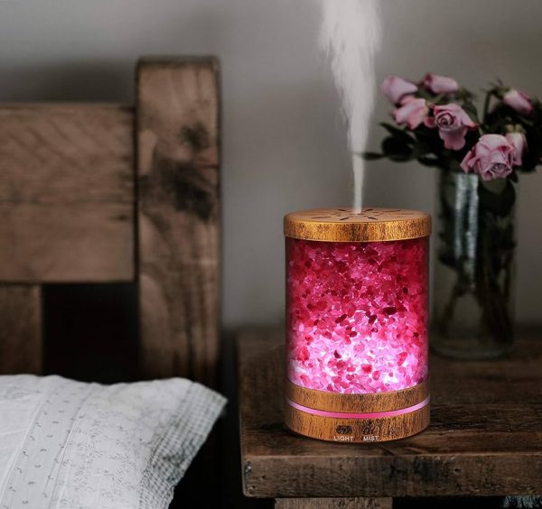 AIGOCEER Essential Oil Diffuser Himalayan Salt Lamp Cool Mist