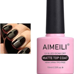 AIMEILI No Wipe Top Coat Soak Off UV LED Gel Nail Polish