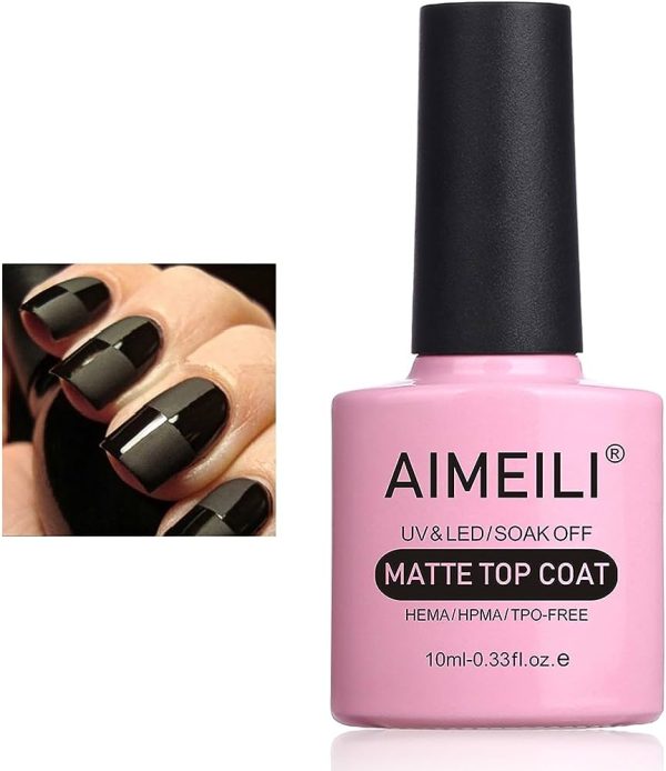 AIMEILI No Wipe Top Coat Soak Off UV LED Gel Nail Polish