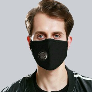 Air Valve N95 Mask Face Mask Black Breathable Mouth Mask Reusable