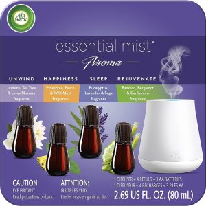 Air Wick Essential Mist Oils 1 Diffuser with 4 Rejuvenate Refills