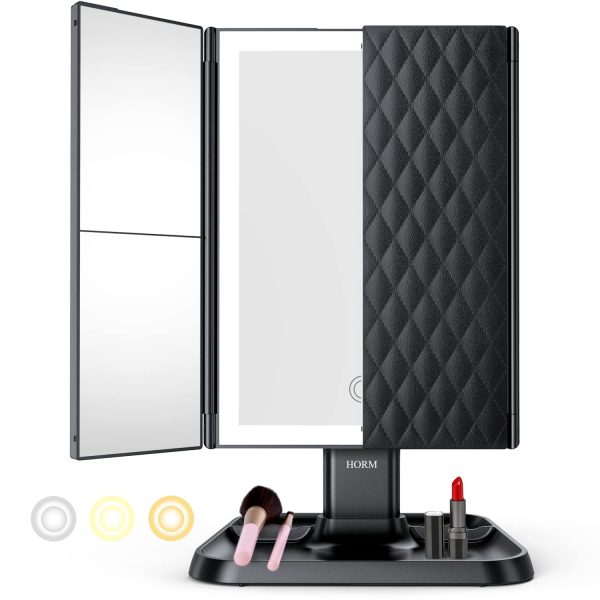 AirExpect Makeup Vanity Mirror with Light Bulbs - 3 Color Lighting Modes
