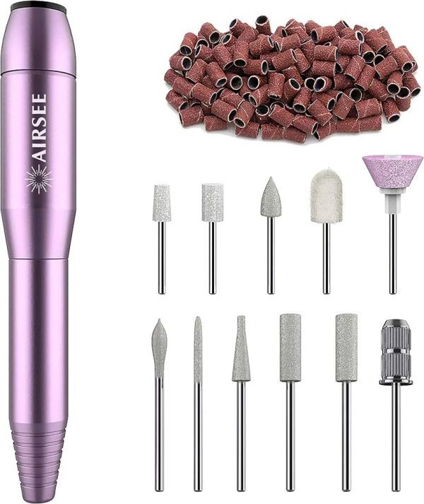 AIRSEE Portable Electric Nail Drill Professional Efile Nail Drill Kit