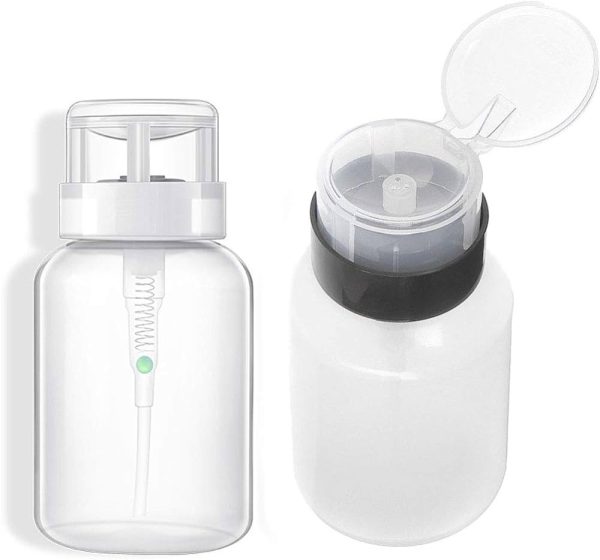 AKOAK Pack of 2 Push Down Empty Lockable Pump Dispenser Bottle