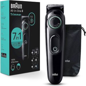All-in-One Beard Trimmer for Men by Braun, 7-in-1 Precision