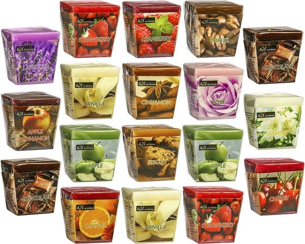 All2shop Scented Votive Candles Set of 18 Assorted Pure Scents
