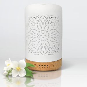 Altrasonic Diffuser for Essential Oil, White Ceramic Aromatherapy