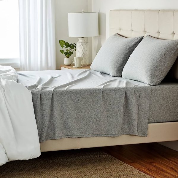 Amazon Basics Cotton Jersey Bed Sheet Set