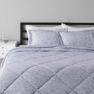 Amazon Basics Cotton Jersey Quilt and Shams Bed Set