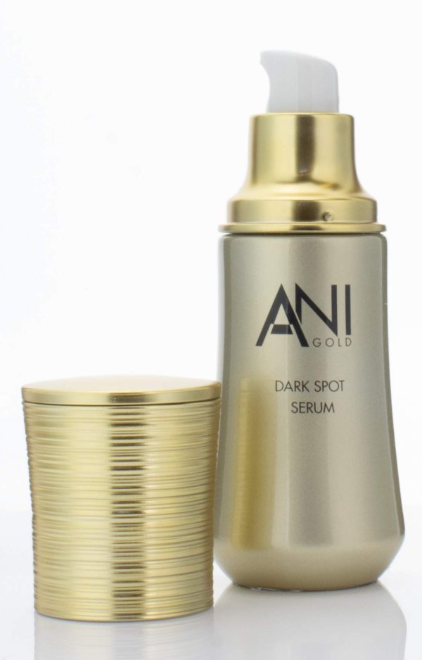 AniGold Luxury Skin Care Dark Spot Serum with Pure 24 KT Gold, Green Caviar