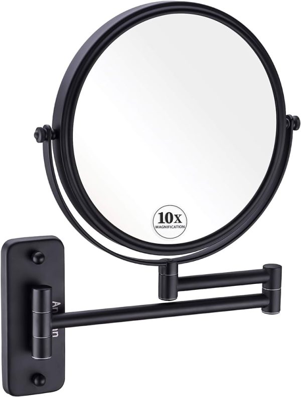 Anpean 8 Inch Double-Sided Swivel Wall Mounted Makeup Mirror