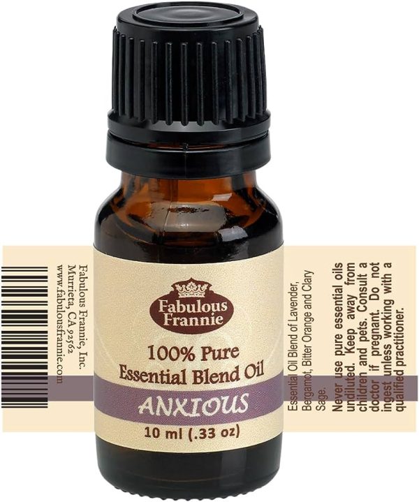Anxious Pure Essential Oil Blend 10mL made with Lavender, Bitter Orange