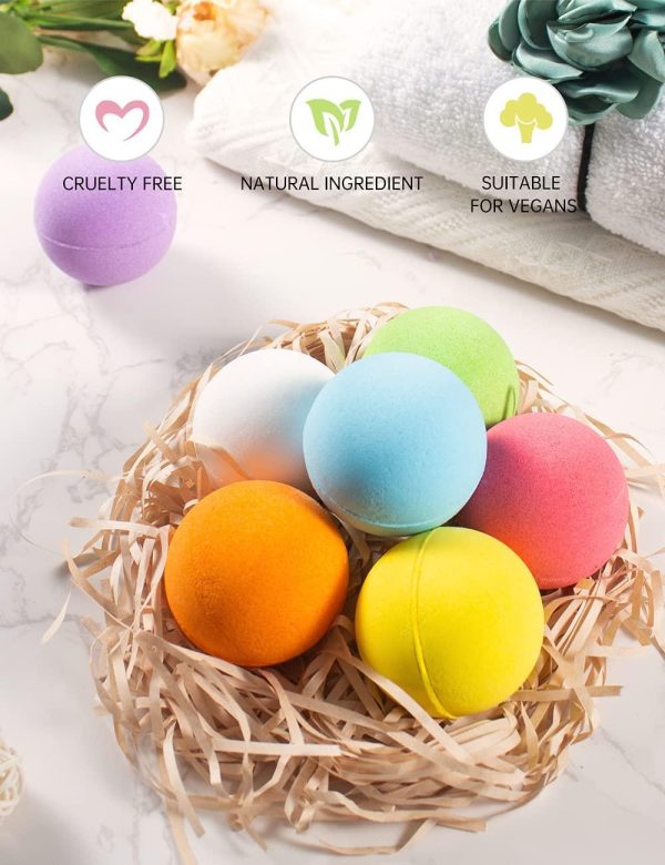Aofmee Bath Bombs, 7 Pcs Fizzies Spa Kit Perfect for Moisturizing Skin