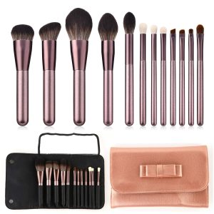 Premium Makeup Brush Set - 12pcs Microcrystalline Silk Collection