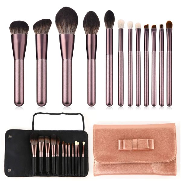 Premium Makeup Brush Set - 12pcs Microcrystalline Silk Collection