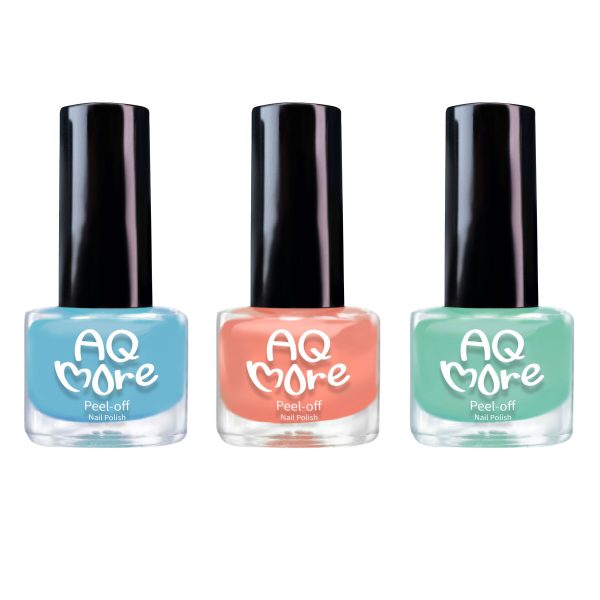 AQMORE Non Toxic Water Based Peel Off Nail Polish (Glitter)