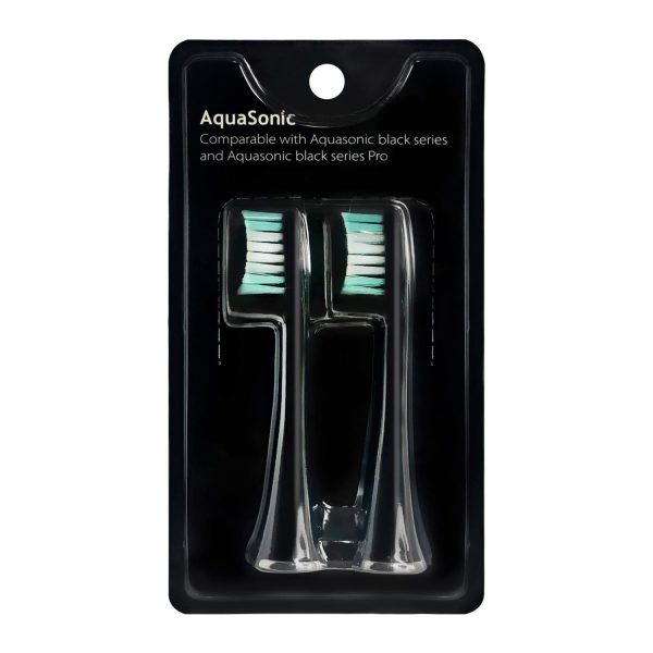 AquaSonic Black Series Replacement Brush Heads 2-Pack