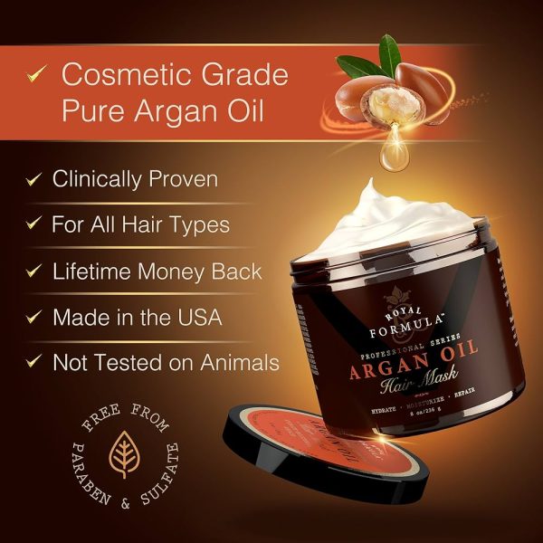 Argan Oil Hair Mask, 100% ORGANIC Argan & Almond Oils
