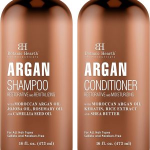 Argan Oil Shampoo 2 Pack - 16.9 oz Natural Hair Loss Treatment
