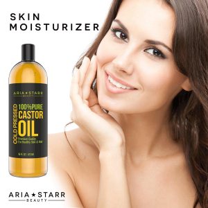 Aria Starr Castor Oil Cold Pressed - 16 FL OZ - BEST 100% Pure Hair Oil For Hair