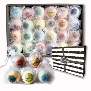 Aromatherapy Bath Bomb Gift Set.24 Individually Wrapped Bath Bombs
