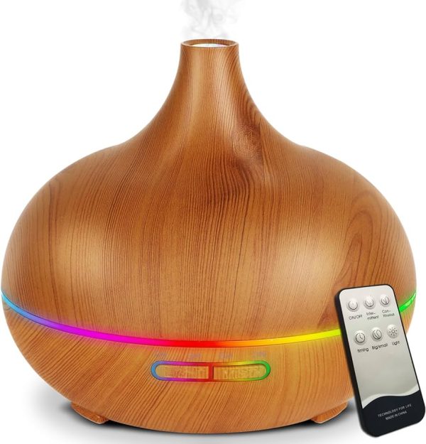 Aromatherapy Diffuser with Soft Color Light Waterless Auto-Off