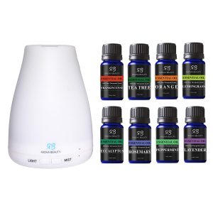 Aromatherapy Top 8 Essential Oil and Diffuser Gift Set