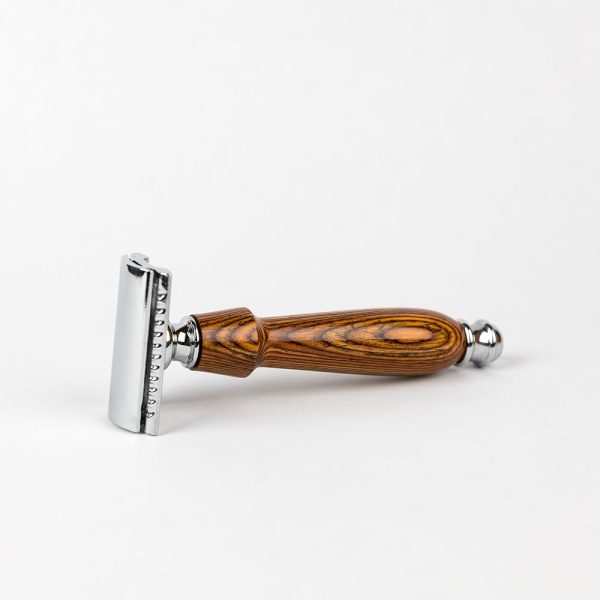 Artisan Form Wooden Single Blade Safety Razor, Double Edge for Close Shave