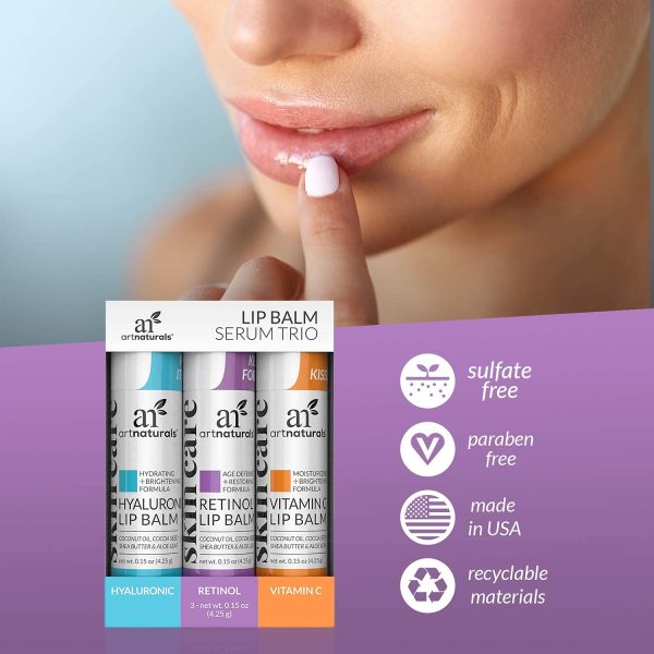 artnaturals Natural Lip Balm Serum Trio