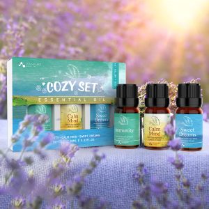 ASAKUKI Cozy Essential Oil Blend Set of 3