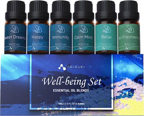ASAKUKI Top Blends Essential Oils Set