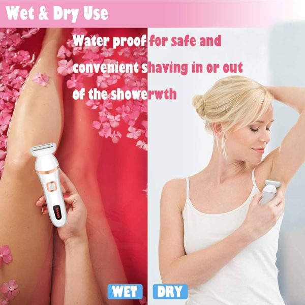 AUCEE Electric Razor for Women,Wet & Dry Rechargeable Cordless Painless