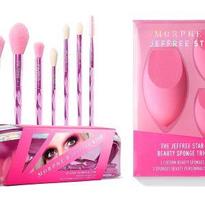 AUTHENTIC JEFFREE STAR BRUSH COLLECTION PLUS 3 SPONGE BUNDLE