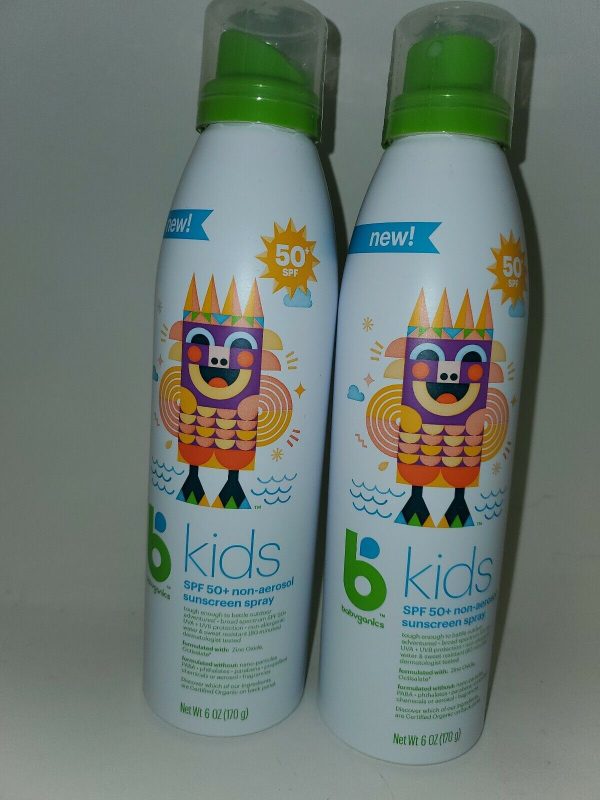 Babyganics Sunscreen Continuous Spray 50 SPF, 6oz, 2 Pack