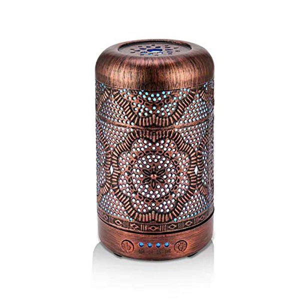BAIESHIJI Essential Oil Diffuser, Metal Vintage Essential Oil Diffusers