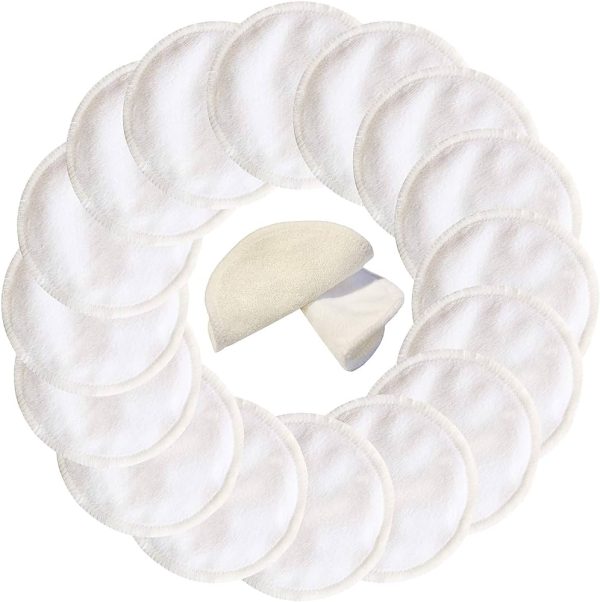 Bamboo Makeup Remover Pads (16 Pack), 2 Layers 3.15inch Reusable Organic