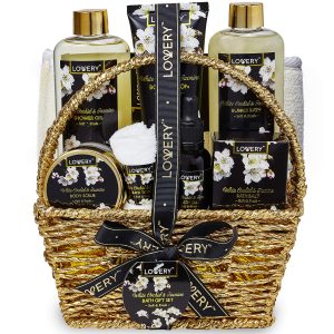 Bath and Body Gift Basket for Women and Men - Orchid and Jasmine Home Spa