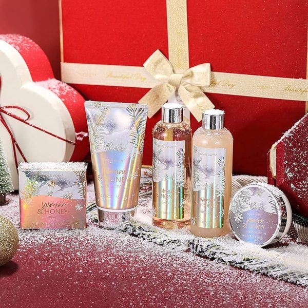 Bath and Body Gift For Women & Men - Honey Jasmine Scent