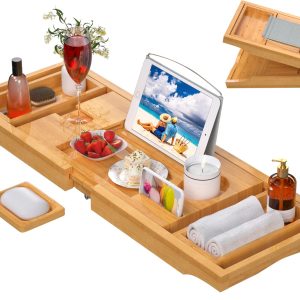 Bath Table Expandable Luxury Caddy Tray