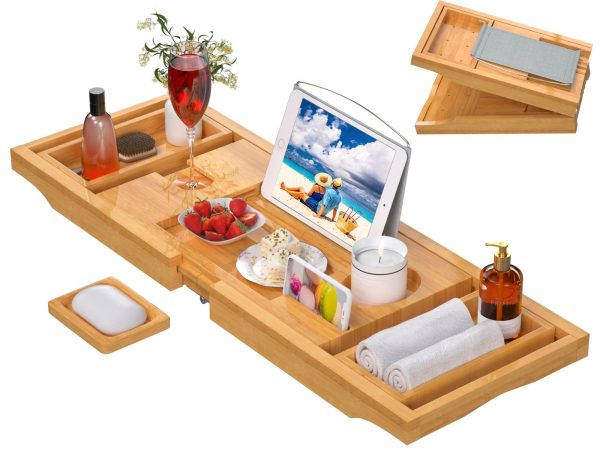 Bath Table Expandable Luxury Caddy Tray