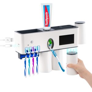 Bathroom UV Toothbrush Holder Set Wall Mounted