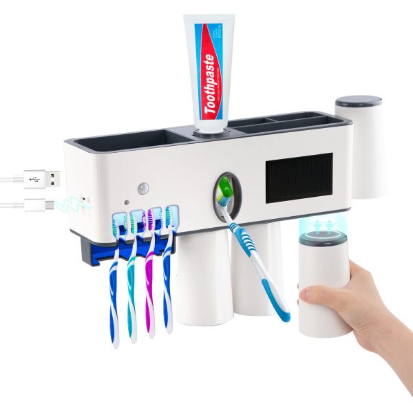 Bathroom UV Toothbrush Holder Set Wall Mounted