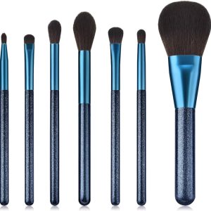 BBL Luxury 7pcs Sapphire Makeup Brush Set, Premium Synthetic Hair