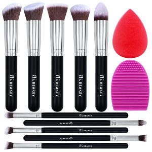 BEAKEY Makeup Brush Set, Premium Synthetic Kabuki Foundation Face Powder