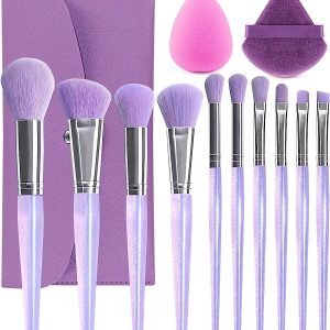 BEAKEY Makeup Brushes with Makeup Sponge, 7+1 Pcs Professional Makeup Brush