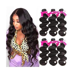 Beauty Princess 8A Brazilian Body Wave 3 Bundles with Closure Unprocessed Human