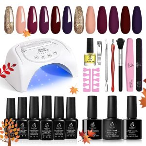 Beetles Gel Nail Polish Starter Kit with UV Light 48W LED Nail Lamp