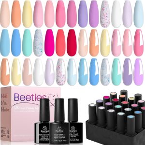 Beetles Pastel Gel Polish 6 Colors Kit, Nude Colors Collection
